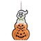 Contemporary Home Living 23.4'' Orange and White Halloween Hanging Ghost Figurine with Pumpkin